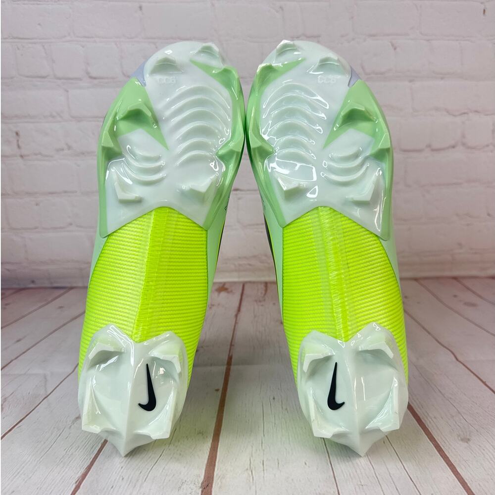 Nike Vapor Edge Pro 360 2 Platinum Green Football Cleats Mens Sz 12 (DA5456-004) - Picture 9 of 10